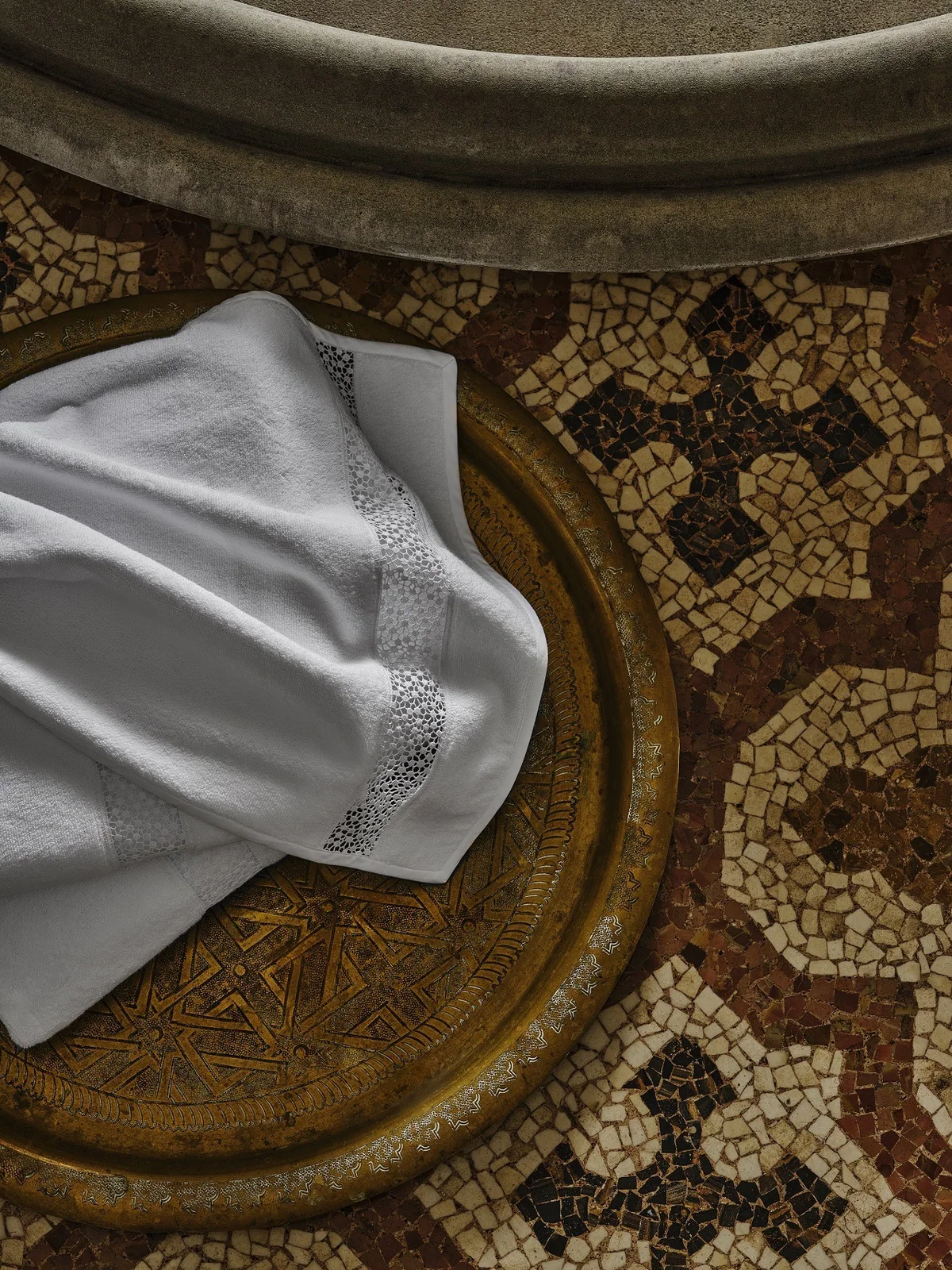 Frette Spring Summer 2022 Puglia Bath Forever Lace White, Design Authority