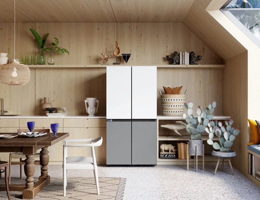 Samsung Bespoke Refrigerator White Glass Grey Glass, Design Authority