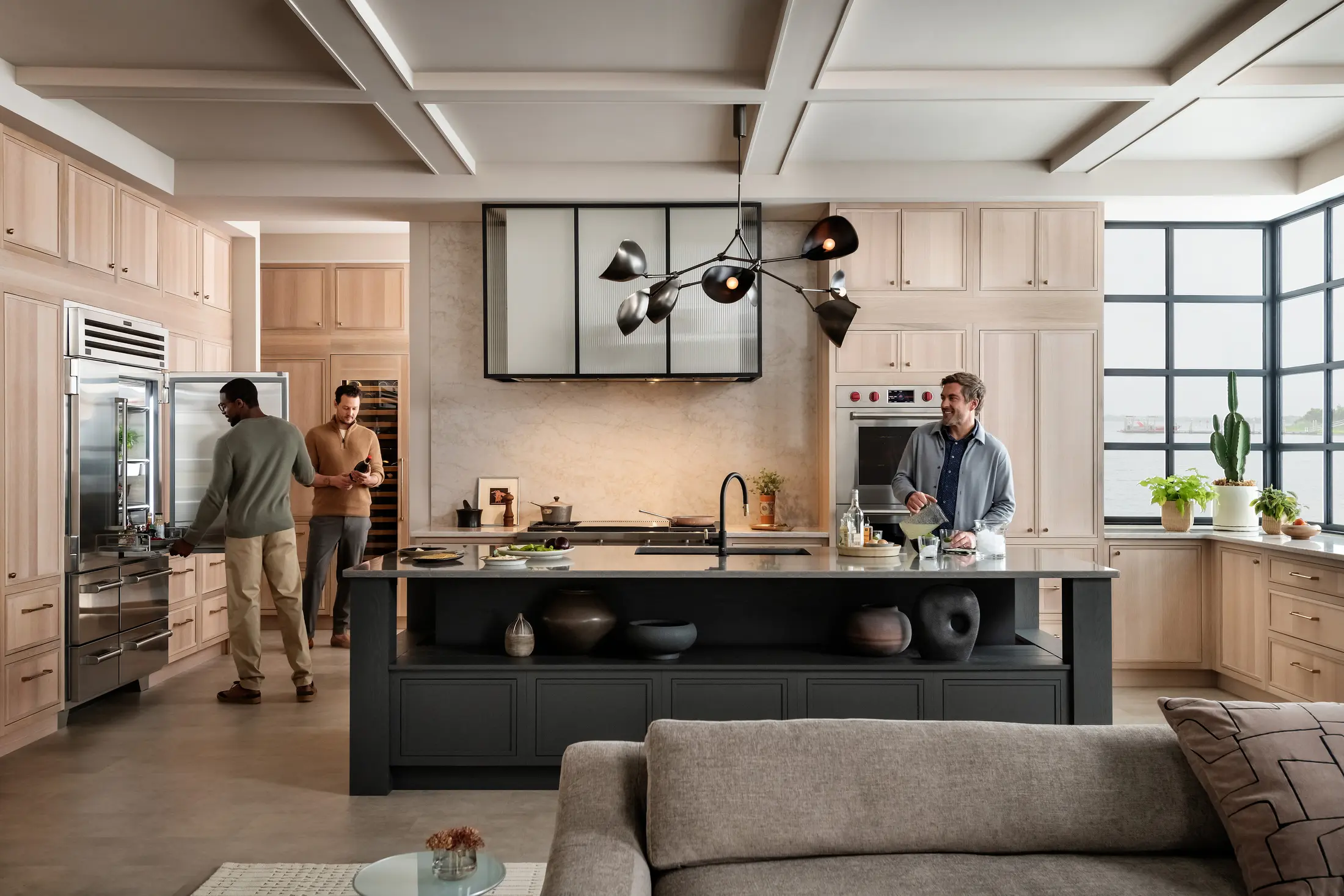 Luxury kitchen equipped with Sub-Zero refrigeration and Wolf cooking appliances