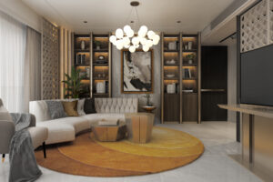 Bespoke luxurious living room design by Archluxe