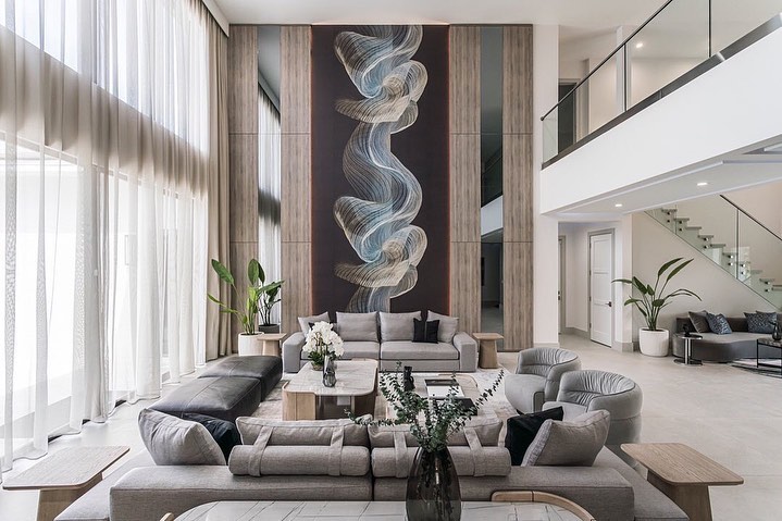Dramatic Mural In A Modern Sophisticated Artsy House Designed By Adrian Hoyos Design Studio, Design Authority